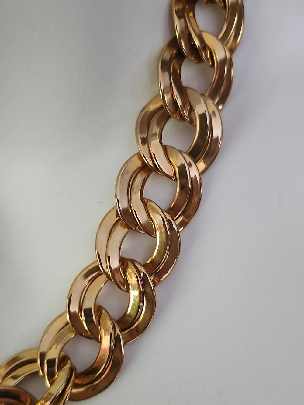 Gold Tone Chunky Link Necklace -18 Inches